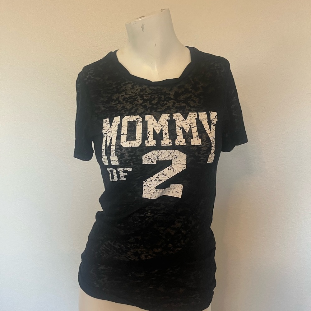 Kavio Black 'Mommy of 2' Kids T-Shirt